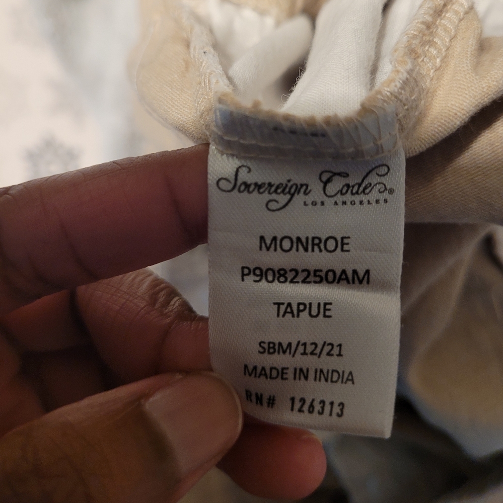 Sovereign Code Vice Tan Drawstring Sweat Shorts L - Picture 5 of 6